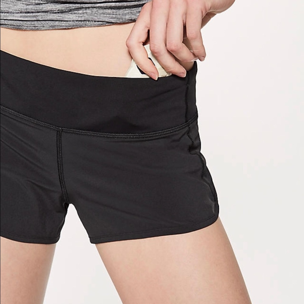 Lululemon BLACK 2.5 speed shorts.